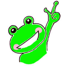 The playful and cute frog sticker #4152027