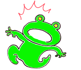The playful and cute frog sticker #4152028
