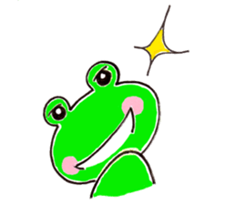The playful and cute frog sticker #4152029