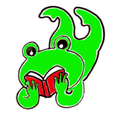 The playful and cute frog sticker #4152030