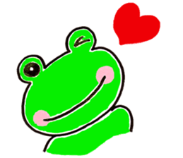The playful and cute frog sticker #4152031