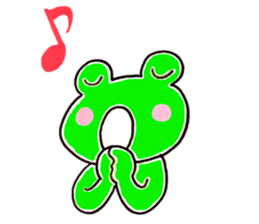 The playful and cute frog sticker #4152032