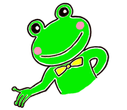 The playful and cute frog sticker #4152034