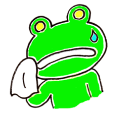 The playful and cute frog sticker #4152035