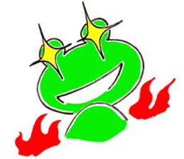 The playful and cute frog sticker #4152037