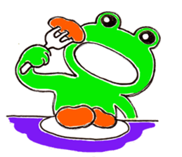 The playful and cute frog sticker #4152038