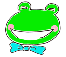 The playful and cute frog sticker #4152044