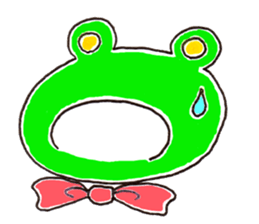 The playful and cute frog sticker #4152045