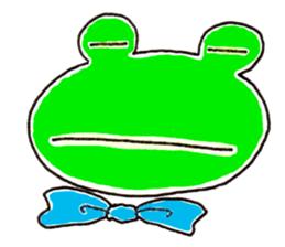 The playful and cute frog sticker #4152046
