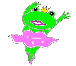 The playful and cute frog sticker #4152048
