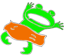 The playful and cute frog sticker #4152049