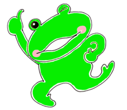 The playful and cute frog sticker #4152050