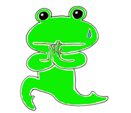 The playful and cute frog sticker #4152051