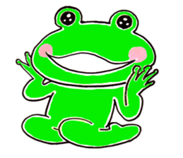 The playful and cute frog sticker #4152052