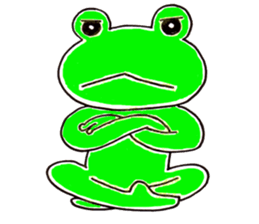 The playful and cute frog sticker #4152054
