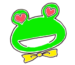 The playful and cute frog sticker #4152055