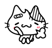 The injured cat "Nyanko" sticker sticker #4152343