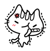 The injured cat "Nyanko" sticker sticker #4152344