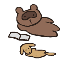 Raccoon dog & Dog sticker #4153086