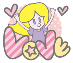 KAWAII Girl's talk sticker #4153588