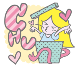 KAWAII Girl's talk sticker #4153591