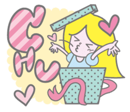 KAWAII Girl's talk sticker #4153591