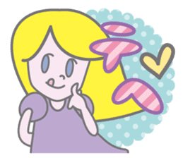 KAWAII Girl's talk sticker #4153593
