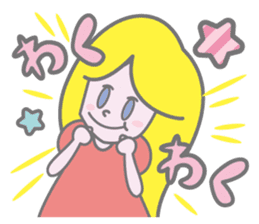KAWAII Girl's talk sticker #4153595