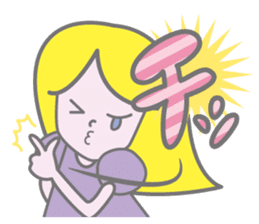 KAWAII Girl's talk sticker #4153599