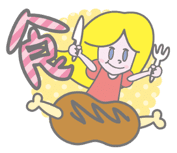 KAWAII Girl's talk sticker #4153606