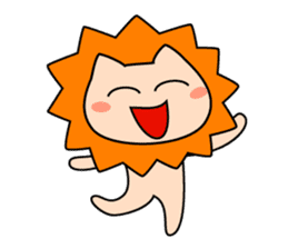 Funny life of Lion sticker #4153861