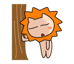Funny life of Lion sticker #4153868