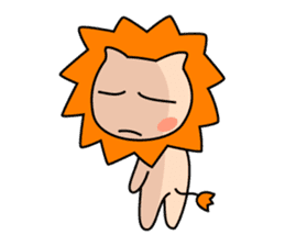 Funny life of Lion sticker #4153869