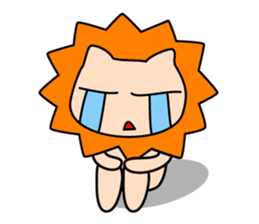 Funny life of Lion sticker #4153870