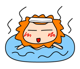 Funny life of Lion sticker #4153874