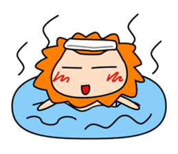 Funny life of Lion sticker #4153874
