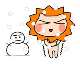 Funny life of Lion sticker #4153877