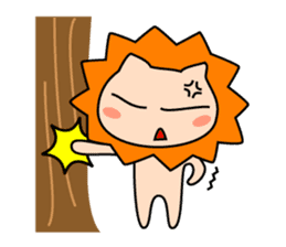 Funny life of Lion sticker #4153890