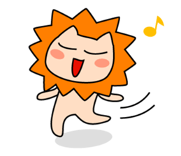 Funny life of Lion sticker #4153892