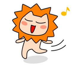 Funny life of Lion sticker #4153892