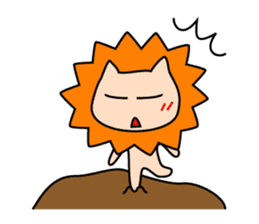Funny life of Lion sticker #4153893