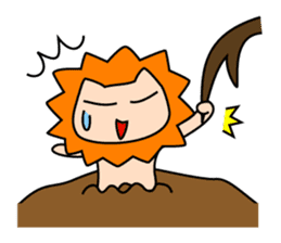 Funny life of Lion sticker #4153894