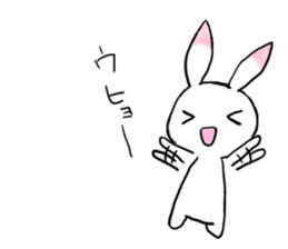 Rabbit of the pink ear sticker #4153976