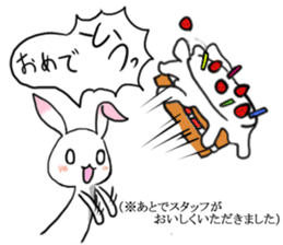 Rabbit of the pink ear sticker #4153978