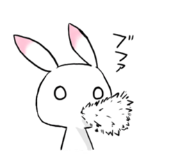 Rabbit of the pink ear sticker #4153988