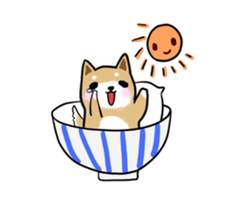 MameShiba-dog and Japanese DONBURI sticker #4154256