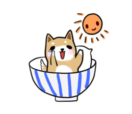MameShiba-dog and Japanese DONBURI sticker #4154256