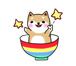 MameShiba-dog and Japanese DONBURI sticker #4154268
