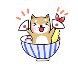 MameShiba-dog and Japanese DONBURI sticker #4154271