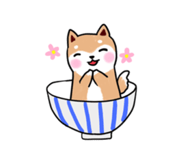 MameShiba-dog and Japanese DONBURI sticker #4154276